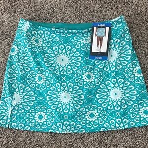 Tranquility by Colorado Clothing Teal and White Mini Skirt